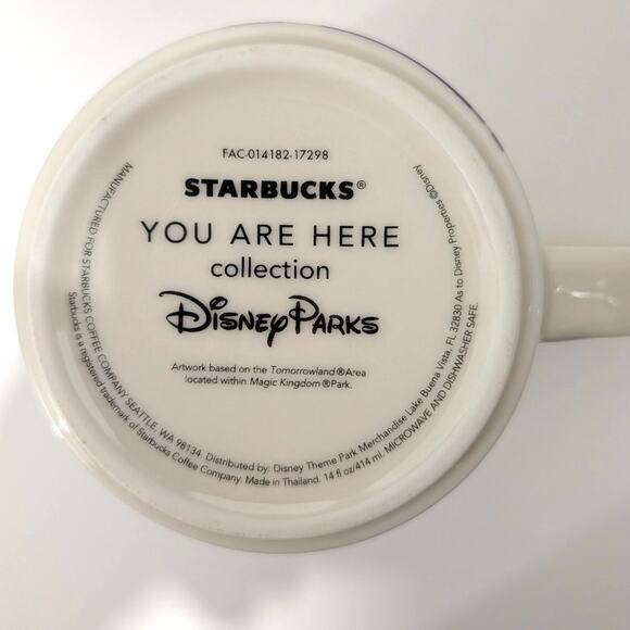 Starbucks Coffee Mug Magic Kingdom 'You Are Here' 14oz No Box - Picture 7 of 9